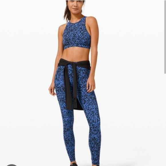 Blue Patterned Women's Leggings - Picture 3 of 4